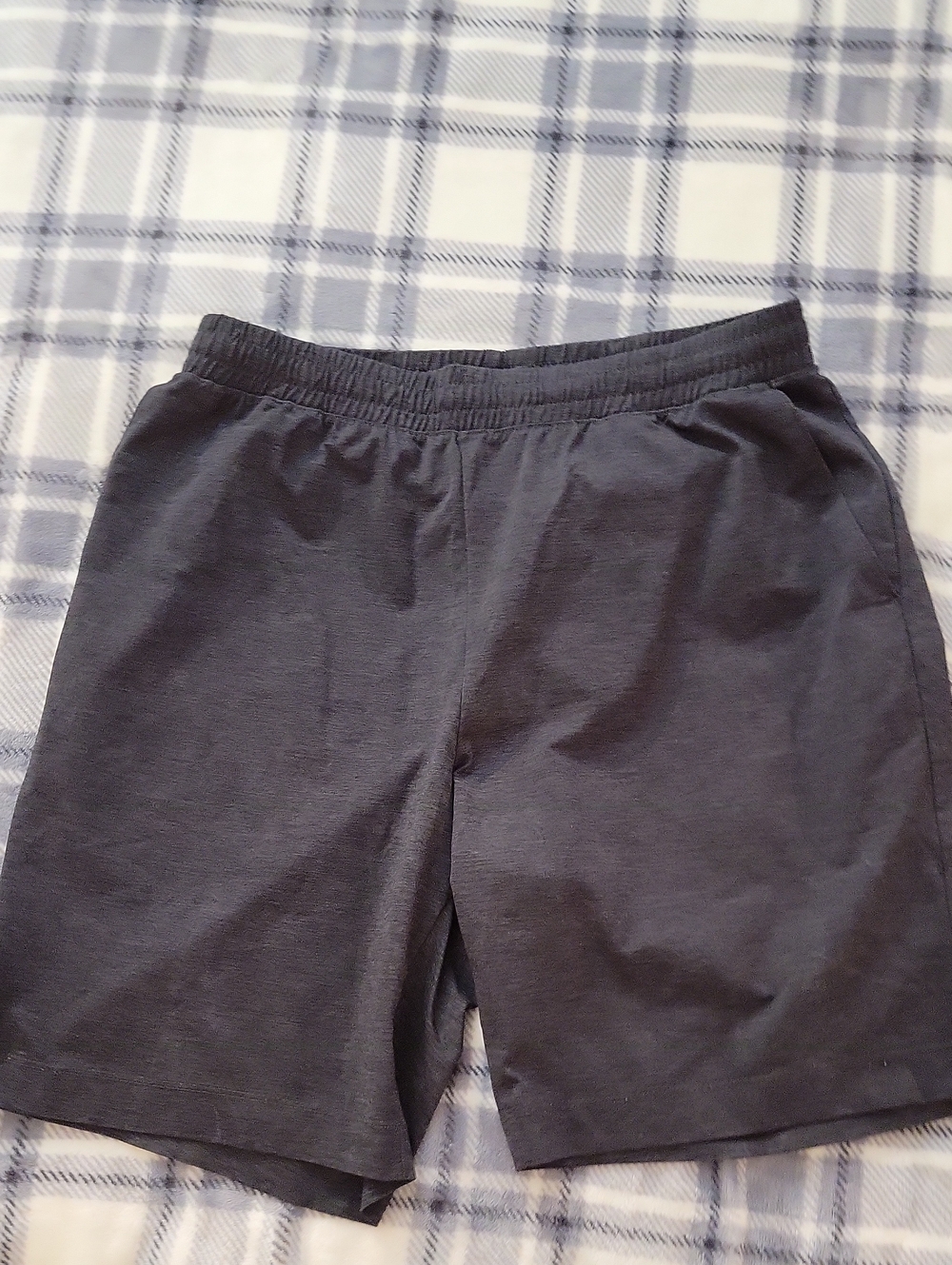 Men's Black Casual Elastic Waist Shorts - Black